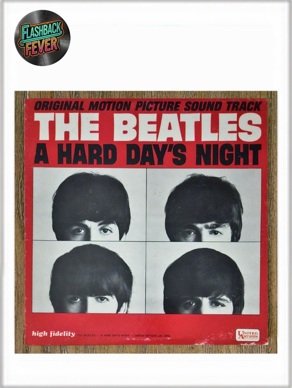 THE BEATLES•A Hard Day's Night•June 26, 1964 US (#UAL 3366) UA, 1st Press Mono